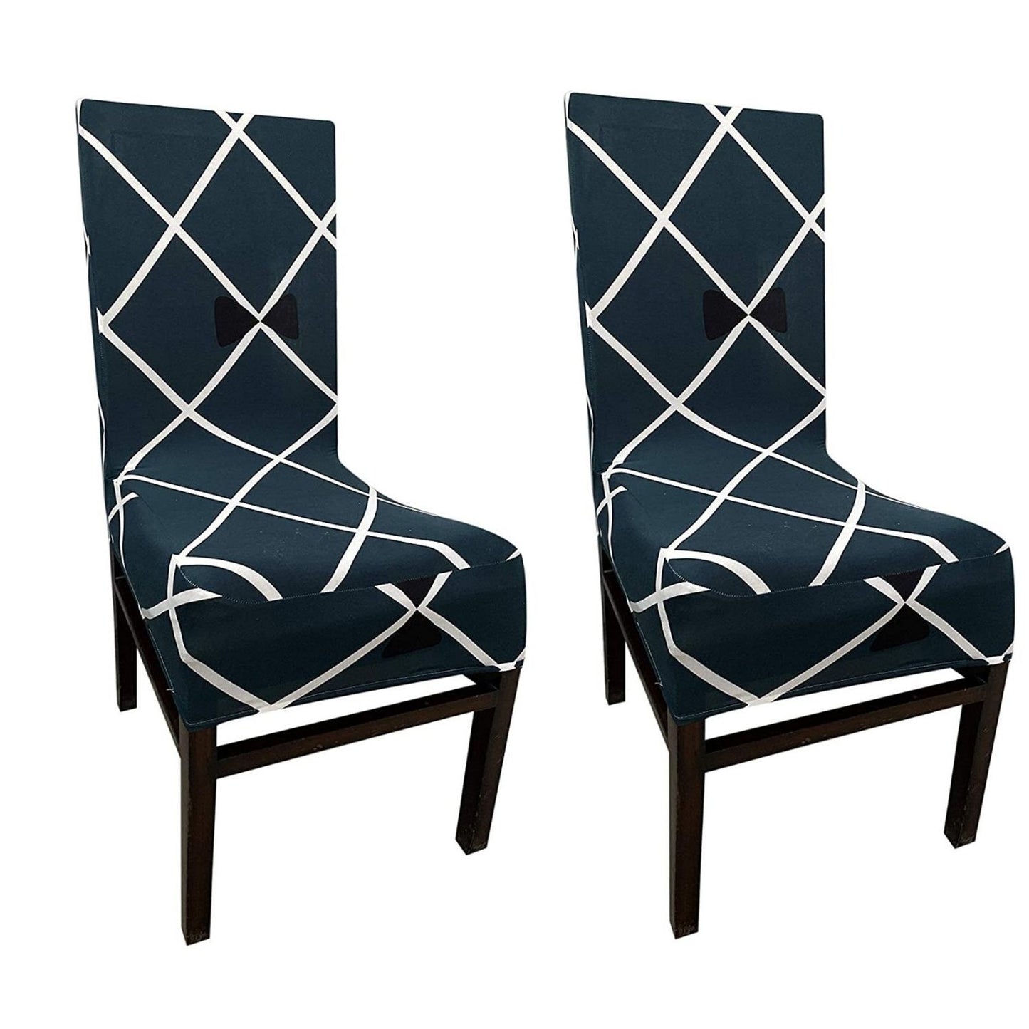 PENTHOOM Elastic Dining Chair Cover - Premium Fabric Seat Slipcover - Classic Diamond Pattern