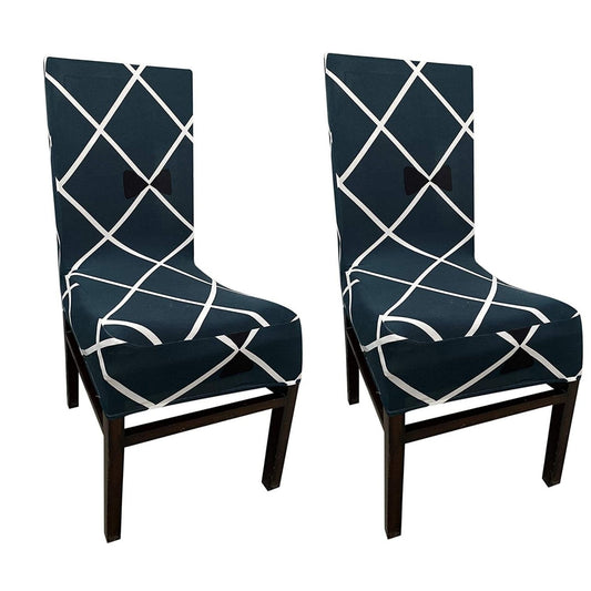 PENTHOOM Elastic Dining Chair Cover - Premium Fabric Seat Slipcover  - Classic Diamond Pattern