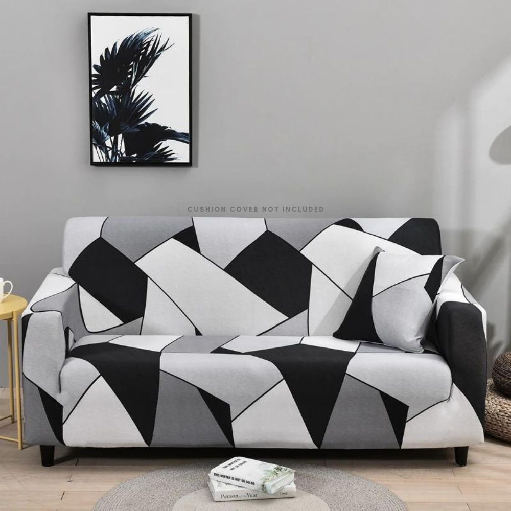 PENTHOOM Elastic Premium Sofa Covers Stretchable - Grey Black Rock