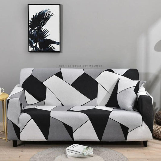 PENTHOOM Elastic Premium Sofa Covers Stretchable - Grey Black Rock
