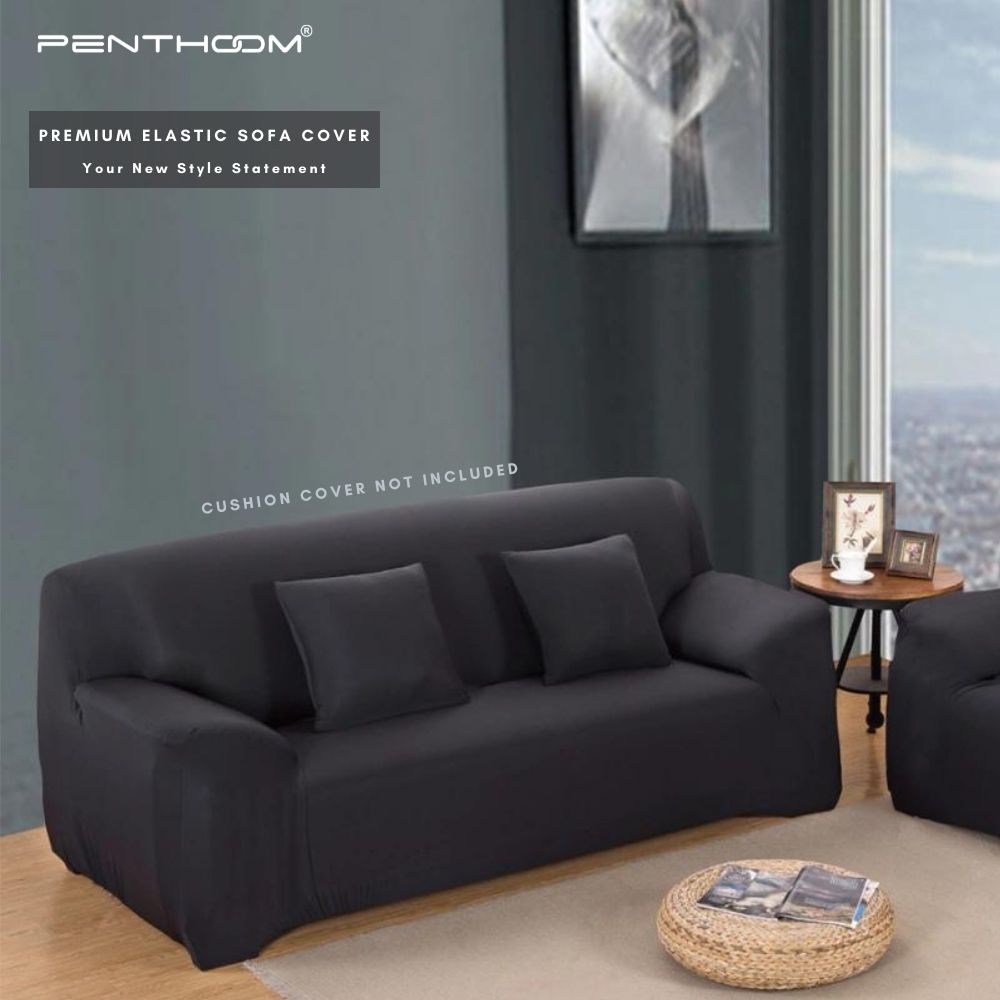 PENTHOOM Elastic Premium Sofa Covers Stretchable - Black