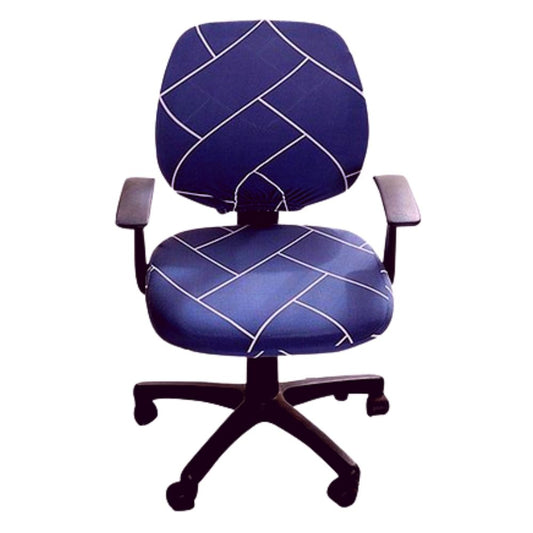 PENTHOOM Office Chair Cover Stretchable - Removable and Washable Computer Chair Cover - Blue Brick Pattern