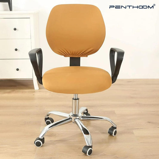 PENTHOOM Office Chair Cover Stretchable - Removable and Washable Computer Chair Cover - Camel