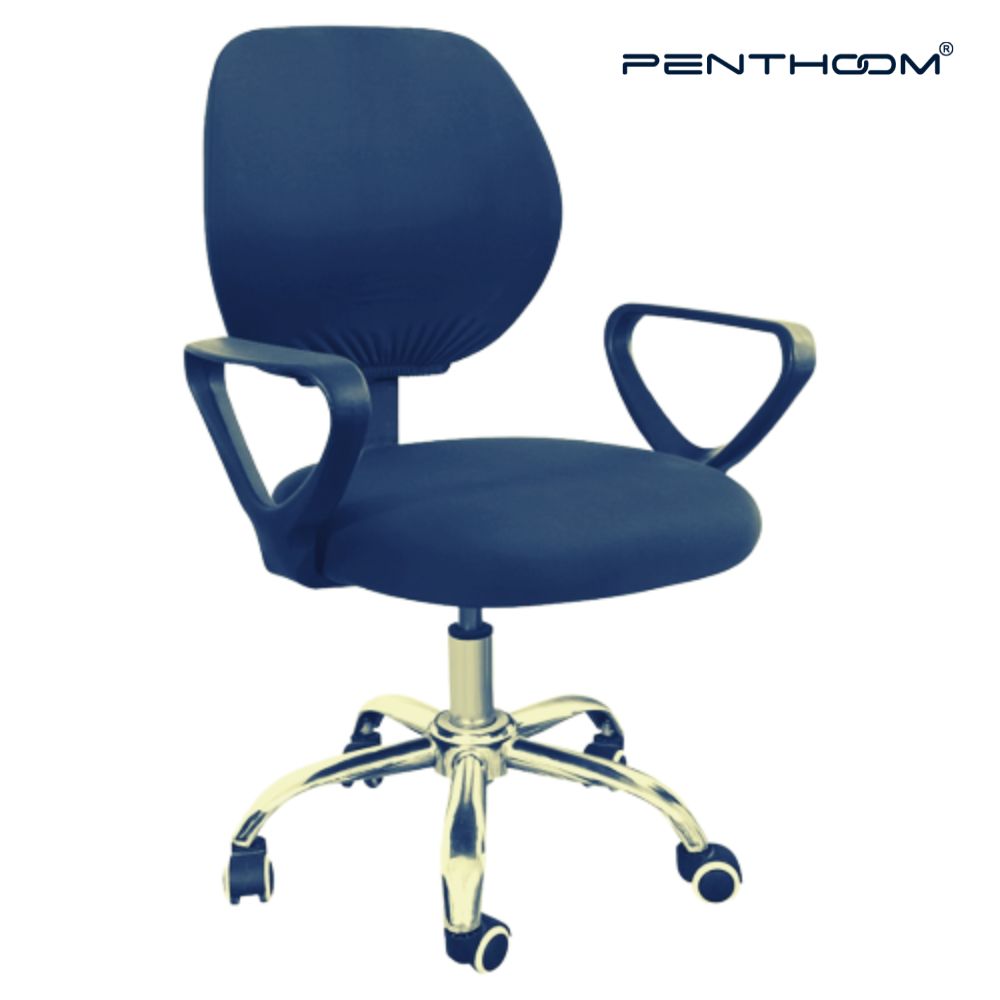 PENTHOOM Office Chair Cover Stretchable - Removable and Washable Computer Chair Cover - Navy Blue